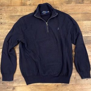 Ralph Lauren Navy Blue Quarter Zip Size Large